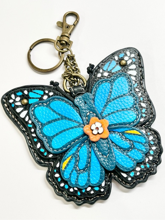 Chala Accessories - Chala Butterfly Appliqué Key Fob Coin Purse EUC